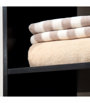 Rolling Open Wardrobe Hanging Rail Storage Shelves for Clothes, Black