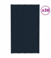 vidaXL Roof Panels 36 pcs Galvanised Steel Anthracite 80x45 cm