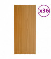 vidaXL Roof Panels 36 pcs Galvanised Steel Light Wood 100x45 cm
