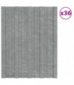 Roof Panels 36 pcs Galvanised Steel Silver 60x45 cm
