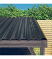 Roof Panels 36 pcs Powder-coated Steel Anthracite 60x36 cm