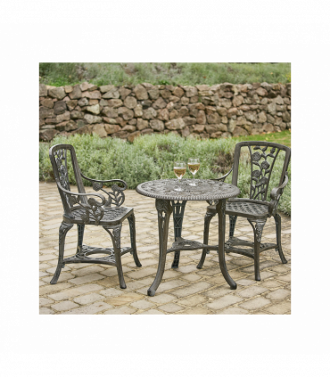 Rose Armchair Bistro Set - Grey