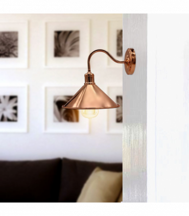 Rose Gold Retro Wall light Sturdy Metal Lamp Shade Lights Classic Style Electroplated Finish E27 lamp