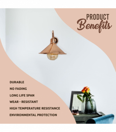 Rose Gold Retro Wall light Sturdy Metal Lamp Shade Lights Classic Style Electroplated Finish E27 lamp