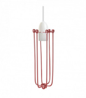 Rose Gold Vintage Industrial Metal Rustic Lampshade Vintage Light Open Wire Frame Lamp Protector Long Cage Shape