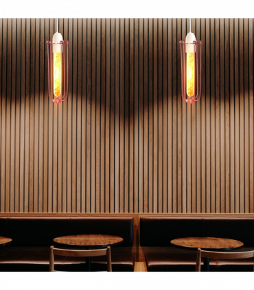 Rose Gold Vintage Industrial Metal Rustic Lampshade Vintage Light Open Wire Frame Lamp Protector Long Cage Shape