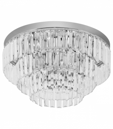 Round Crystal Ceiling Lamp 7 Lights Chandelier Mounted Fixture