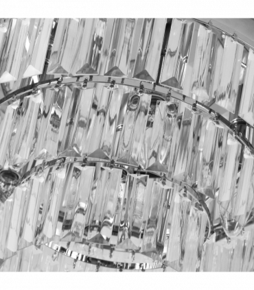 Round Crystal Ceiling Lamp 7 Lights Chandelier Mounted Fixture