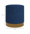 Round Ottoman, Upholstered Foot Stool