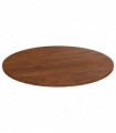 Round Table Top Dark Brown Ø60x1.5 cm Treated Solid Wood Oak