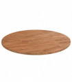 Round Table Top Light Brown Ø80x1.5 cm Treated Solid Wood Oak