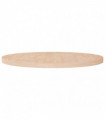 Round Table Top Ø90x4 cm Untreated Solid Wood Oak