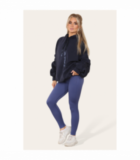 Ruched Sleeves Plus Size Hoodie with Satin Ribbon - Stylish Comfort