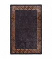 Rug Washable 80x150 cm Black and Gold Anti Slip