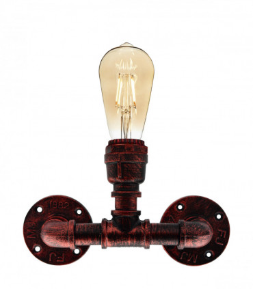Rustic Red Vintage Industrial Light Holder E27 60W Dimmable NonDimmable Bulb