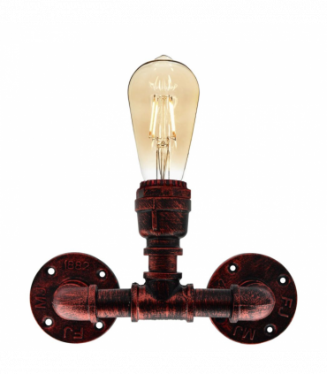 Rustic Red Vintage Industrial Light Holder E27 60W Dimmable NonDimmable Bulb
