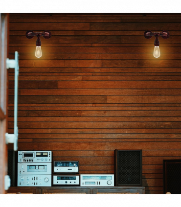 Rustic Red Vintage Industrial Light Holder E27 60W Dimmable NonDimmable Bulb