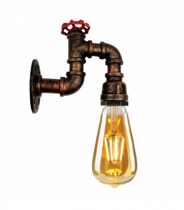 Rustic Red Vintage Retro Lamp WallLight  E27 60W Dimmable Non Dimmable Bulb
