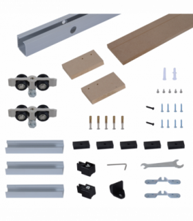 Rustic Sliding Door 6.5 ft Classic Kit Set 2000mm For Single Wooden