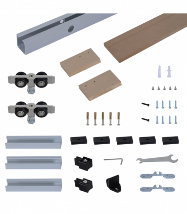 Rustic Sliding Door 6.5 ft Classic Kit Set 2000mm For Single Wooden