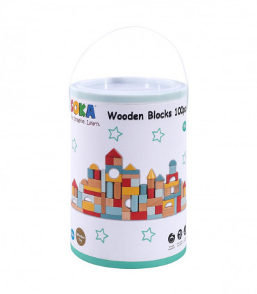 SOKA Wooden Blocks 100pcs in New Color 0000463