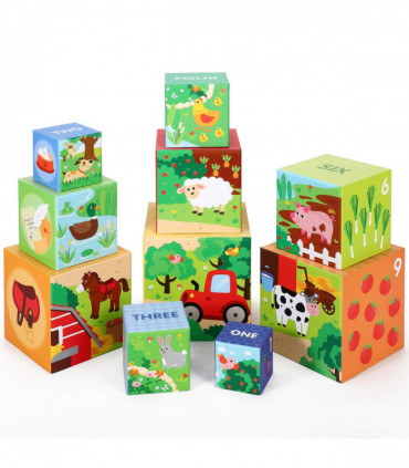 SOKA Stacking Cubes-My Farm 0000459