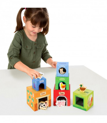 SOKA Stacking Cubes-6 Friends in Farm 0000269