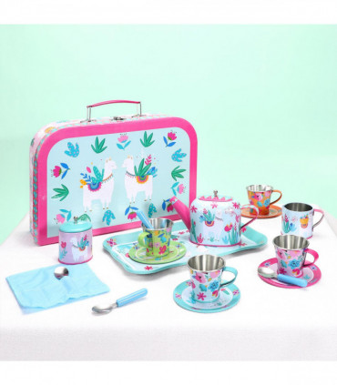 SOKA 18pc TIN TEA SET - LLAMA 0000352