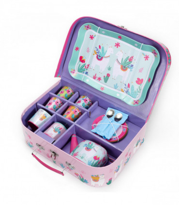 SOKA 18pc TIN TEA SET - LLAMA 0000352