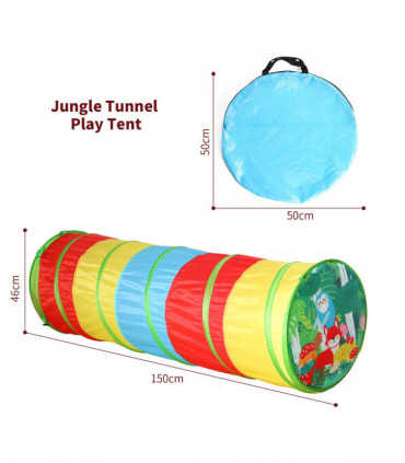 SOKA Play Tunnel Multicoloured Pop Up Jungle Indoor or Outdoor Garden Play Tents for Kids Childrens