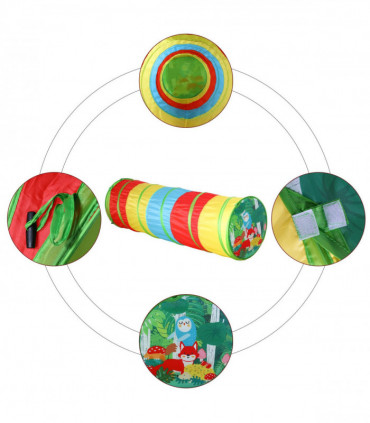 SOKA Play Tunnel Multicoloured Pop Up Jungle Indoor or Outdoor Garden Play Tents for Kids Childrens