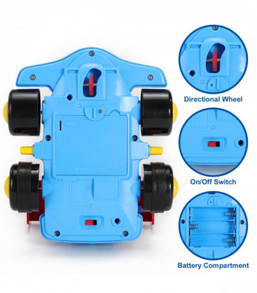 SOKA My First Remote Controlled Racing Car for Toddlers with Sound and Light Toy car Birthday Gift Present for Boys Girls - Blue