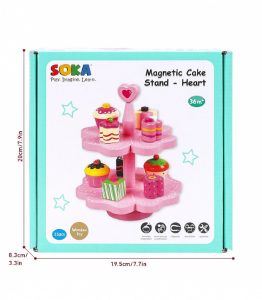 SOKA Magnetic Cake Stand - Heart  0000471