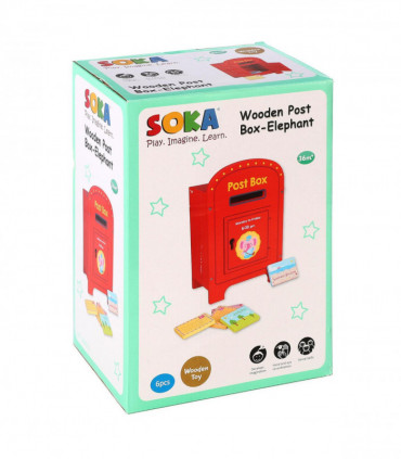 SOKA Wooden postbox Elephant 0000273