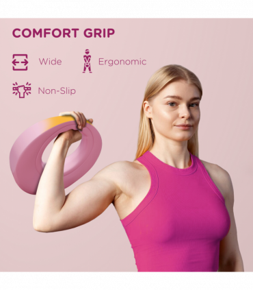 SPORTNOW 12kg Kettlebell for Weight Lifting and Strength Training, Pink