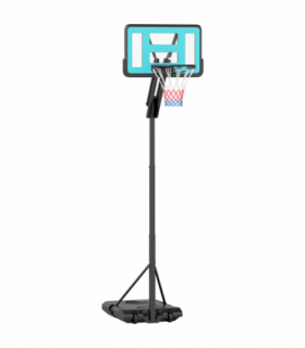 SPORTNOW 146-236cm Adjustable Basketball Hoop Outdoor, Portable on Wheels