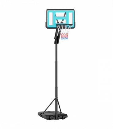 SPORTNOW 146-236cm Adjustable Basketball Hoop Outdoor, Portable on Wheels