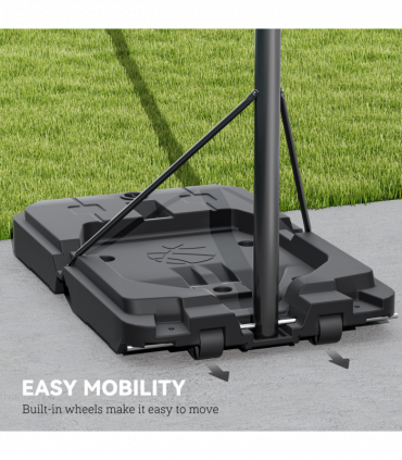 SPORTNOW 2.3-3.05m Basketball Hoop and Stand with Weighted Base and Wheels