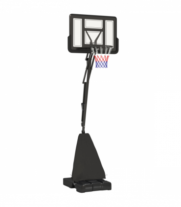 SPORTNOW 2.45-3.05m Portable Basketball Hoop and Stand with Wheels, Black
