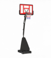 SPORTNOW 2.45-3.05m Portable Basketball Hoop and Stand with Wheels, Red