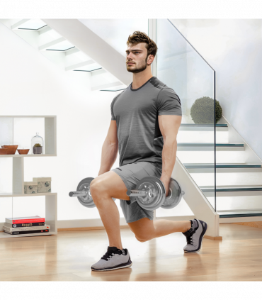 SPORTNOW 20kg 2-in-1 Adjustable Weights Dumbbells Set for Home Gym