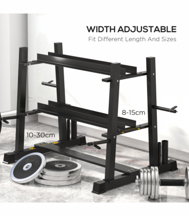 SPORTNOW 3-Tier Dumbbell Rack for Dumbbells, Kettlebells&Plates (Rack Only)