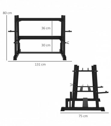 SPORTNOW 3-Tier Dumbbell Rack for Dumbbells, Kettlebells&Plates (Rack Only)