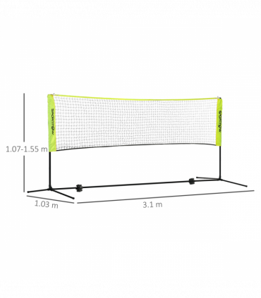 SPORTNOW 3m Badminton Net, Adjustable Sports Net for Tennis, Volleyball
