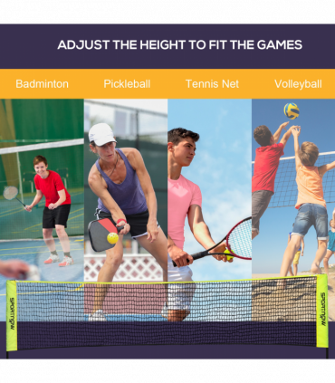 SPORTNOW 3m Badminton Net, Adjustable Sports Net for Tennis, Volleyball