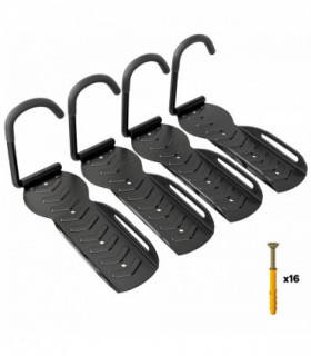 SPORTNOW 4 Pack Bike Rack, Wall Mounted Bike Hooks for Garage