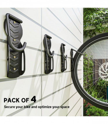 SPORTNOW 4 Pack Bike Rack, Wall Mounted Bike Hooks for Garage