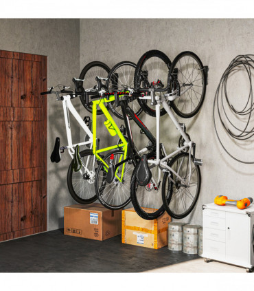 SPORTNOW 4 Pack Bike Rack, Wall Mounted Bike Hooks for Garage