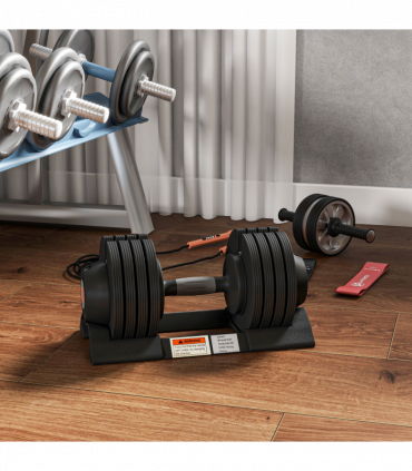 SPORTNOW 4-in-1 Adjustable Dumbbells Weights Set, 7KG 13KG 18KG 24KG