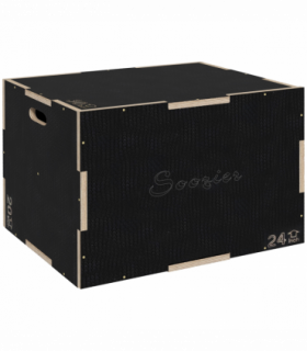 SPORTNOW 41/51/61cm Plyometric Jump Box, Wooden Plyo Box for Home Gym